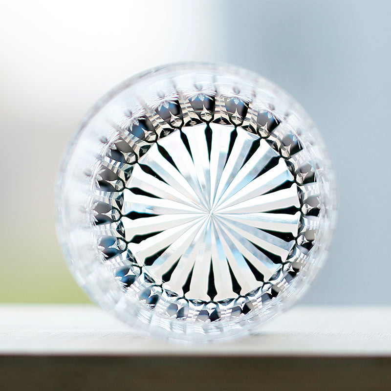 JP-130-1  Japanese Style Edo Kiriko Handcrafted Stellar Nexus Whisky Glasses Black With Gift Box