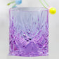 JP-128 Japanese Style Edo Kiriko's Purple K9 Crystal Glass Cocktail Whiskey Tumbler In Gift Box