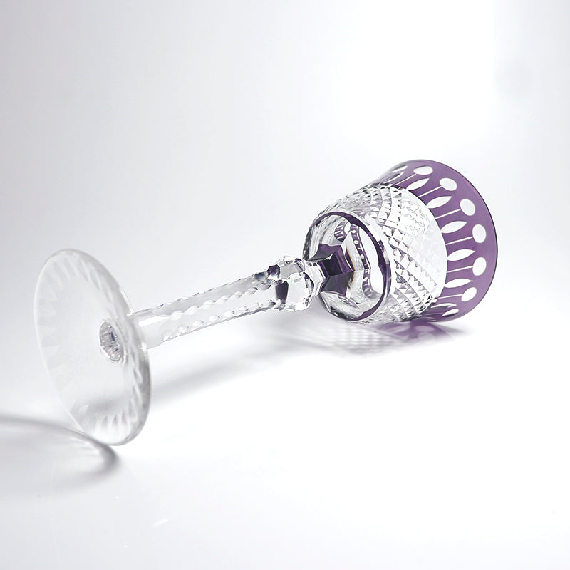 Hand-Cut Crystal Wine Glass Green