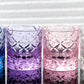 JP-090 Japanese Style K9 Clear Crystal Glass Whiskey Tumbler Edo Kiriko‘s Circle Mesh Pattern With Gift Box