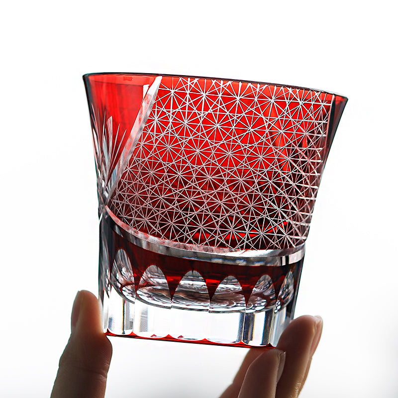 Japanese Style Edo Kiriko Whiskey Glass 8oz