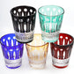 JP-095 Black Japanese Edo Kiriko Rocks Whiskey Tumbler Diamond Pearl Star-Cut Old Fashioned Glass Black Cased Crystal Glass Cocktail Tumbler