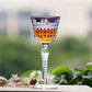 JP-100  Luxury Hand Cut To Clear and Purple Tinted Glass Wine Goblet Hock Glasses For Party Barware Home Tableware