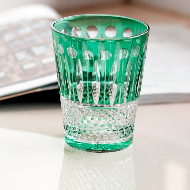 Hand Cut To Clear Multi-Color Crystal Glass Barware Timeless Collection Old Fashioned Glass Cocktail Glass Champagne Glass Water Goblet