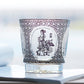 JP-143 320ml Hand Made Black Amber Old Fashioned Glass Tumbler Etched Carved Four Great Beauties Of Ancient China Pattern