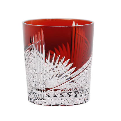 Bottom view of Hand-Cut Edo Kiriko Fan Pattern Whiskey Tumbler - JINZHI GLASS crystal glassware