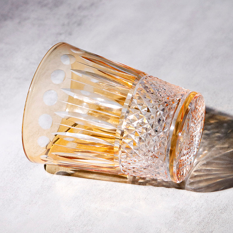 Bohemian Style Hand-cut Crystal Glass Tumbler 10oz