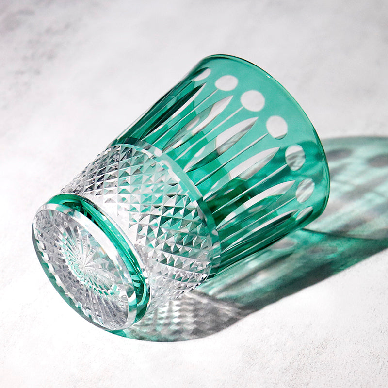 Bohemian Style Hand-cut Crystal Glass Tumbler 10oz