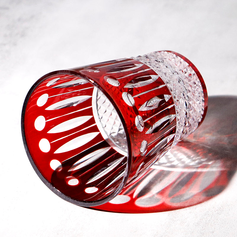 Bohemian Style Hand-cut Crystal Glass Tumbler 10oz