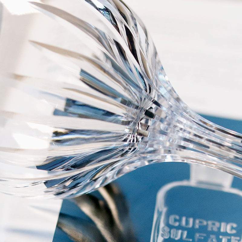 Diamond Cut Crystal Stemmed Wine Glass Lead-Free Crystal