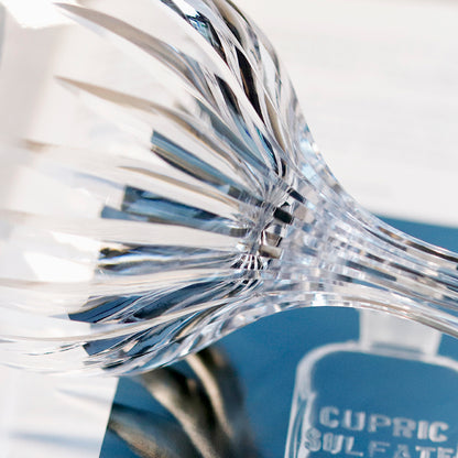 Diamond Cut Crystal Stemmed Wine Glass Lead-Free Crystal