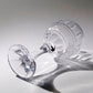 JP-096-3 Hand Cut  Lead Free Crystal Glass Wine Goblet Water Beverages Stem Glass With Hand Carved diamond, almond, filet, cord and pearl cuts