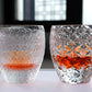 JP-086 250 ml  Hand Carved Asterism Whiskey glass Tumbler K9 Crystal Glass Edo Kiriko Star Circle Mesh Cocktail Glass Barrel-like Appreance
