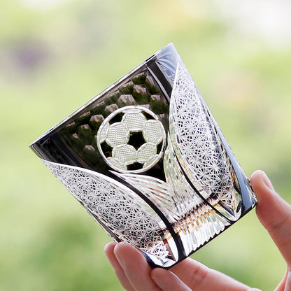 Football Crystal Whiskey Glass | Premium Sports Whiskey Tumbler 320ml