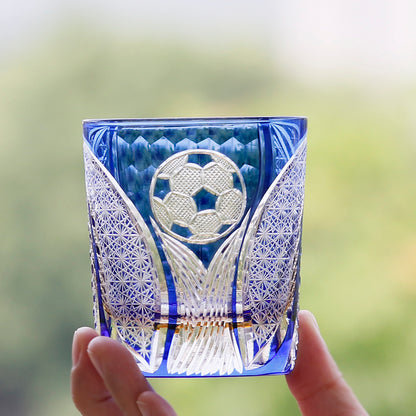 Football Themed Whiskey Glass Tumbler 250ml