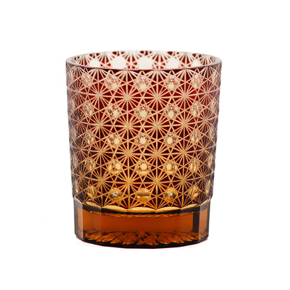 Classic Edo Kiriko Glass Tumbler Red 9oz
