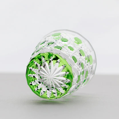 Polka Dot Diamond Grid Edo Kiriko Shot Glass