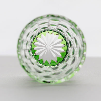 Polka Dot Diamond Grid Edo Kiriko Shot Glass