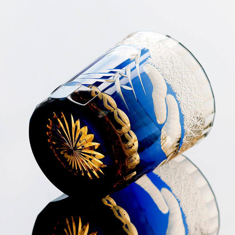 Edo Kiriko Facet Cut Mount Fuji Whiskey Tumbler