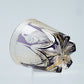 JP-108 320ml Handcrafts Japanese Style Purple Whiskey Glass Edo Kiriko‘s Peacock And Chrysanthemum Mesh Design