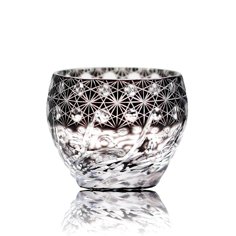 Twirl Wave Edo Kiriko Mini Globe Crystal Tumbler