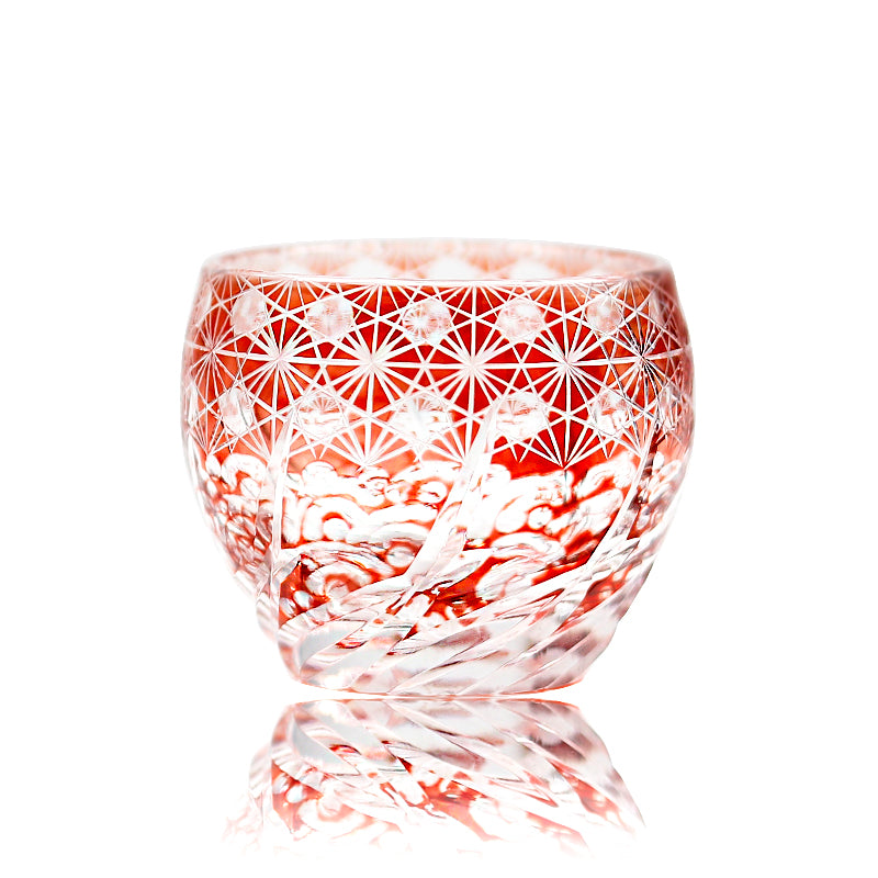 Twirl Wave Edo Kiriko Mini Globe Crystal Tumbler
