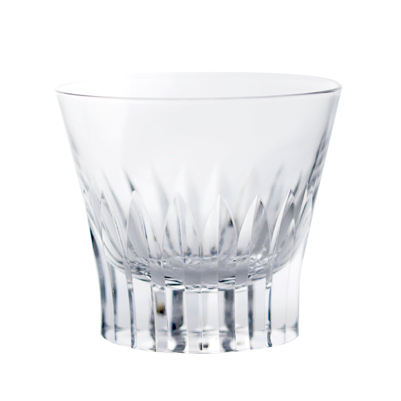 Clear Hand‑Cut Lead‑Free Glass Tumbler Edo‑Kiriko Conical Old Fashioned Whiskey Glass