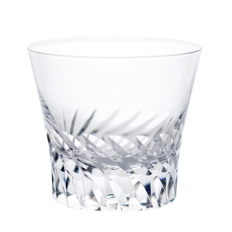 Clear Hand‑Cut Lead‑Free Glass Tumbler Edo‑Kiriko Conical Old Fashioned Whiskey Glass