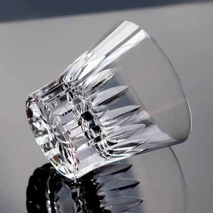 Clear Hand‑Cut Lead‑Free Glass Tumbler Edo‑Kiriko Conical Old Fashioned Whiskey Glass