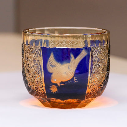 Premium Peace Dove Shot Glass Green/Blue Sake Glass 2oz