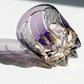 JP-114 32 cl Japanese Style Handcrafts Purple Colored Whisky Glass Tumbler Edo Kiriko's Chrysanthemum Mesh Design