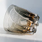 JP-114 32 cl Handcrafts Japanese Style Edo Kiriko's Moonbow Whisky Glass Tumbler Grey Multilayer Colored With Gift Box