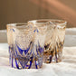 JP-115 32 cl Handcrafts Blue Amber Multilayer Colored Crystal Glass Whisky Tumbler Edo Kiriko's  Hand Cutting Sail And Chrysanthemum Mesh Edo Kiriko Old Fashioned Glass With Gift Box