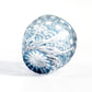 JP-040  60 ML Japanese Style Multi-Colored Min Shot Glass Sake Cup Edo Kiriko's Roaring Waves Design