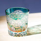 JP-106 32 cl Japanese Style Edo Kiriko Handcrafted Green Prism Whisky Glass With Gift Box
