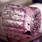 JP-129  Oceans Of Stars K9 Crystal Glass Whiskey Tumbler Edo Kiriko Rock Glass Hand Cutting Pink Crystal Glass Cocktail Tumblers 7 oz