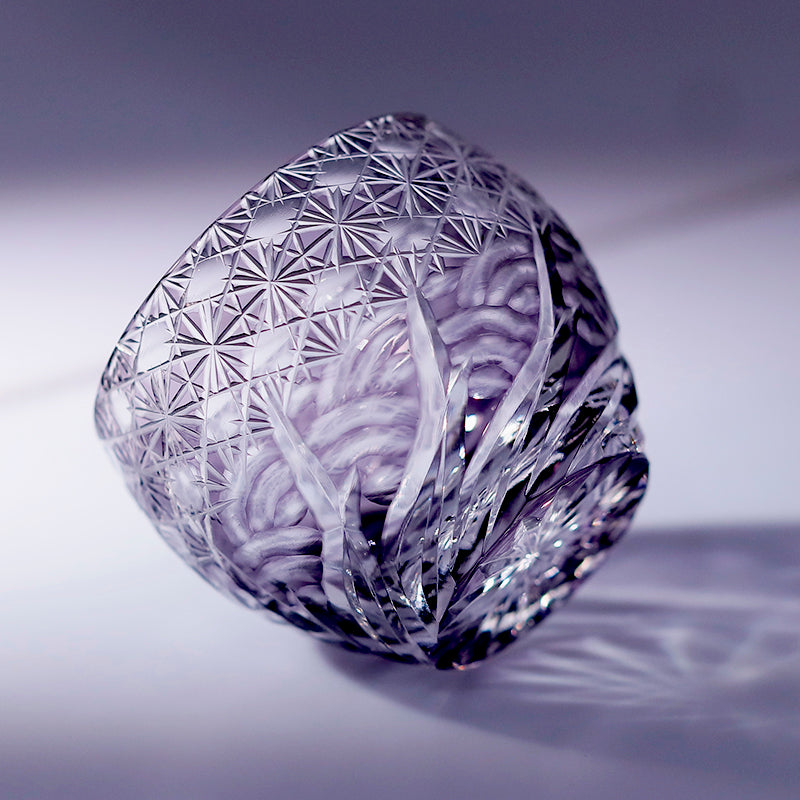 Twirl Wave Edo Kiriko Mini Globe Crystal Tumbler