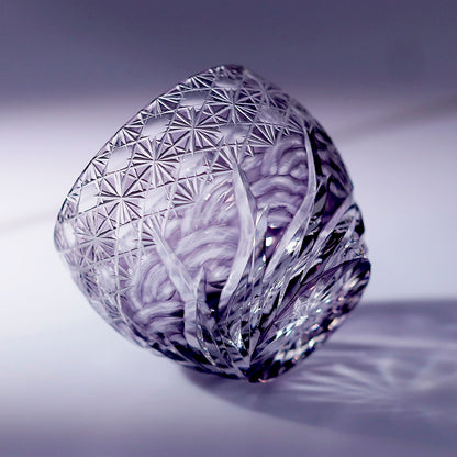 Twirl Wave Edo Kiriko Mini Globe Crystal Tumbler