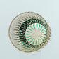 JP-130-3  Handmade 32 cl Green Amber Edo Kiriko Old Fashioned Glass Green Crystal Glass Whiskey Tumbler