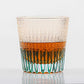 JP-130-3  Handmade 32 cl Green Amber Edo Kiriko Old Fashioned Glass Green Crystal Glass Whiskey Tumbler