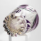 JP-132-1 Large 11 oz Janpanese Style Purple Old Fashioned Glass Whiskey Tumbler Edo Kiriko's Butterfly Chrysanthemum Mesh