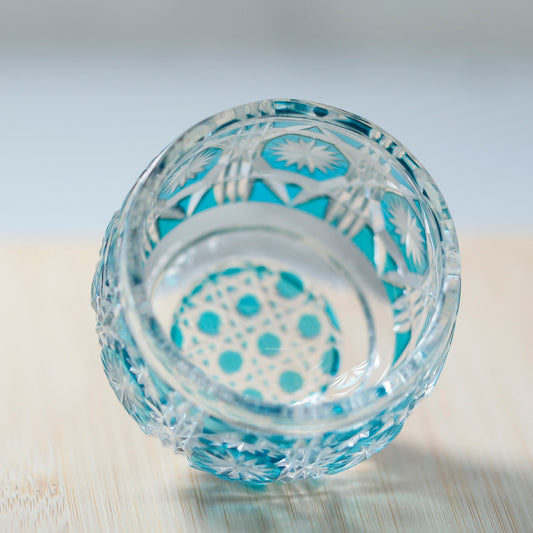 Japanese Style Crystal Sake Glass – 65ml Cut Design