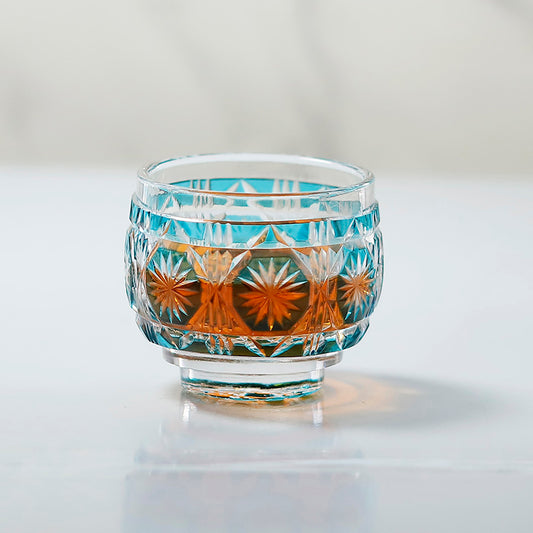 Japanese Style Crystal Sake Glass – 65ml Cut Design