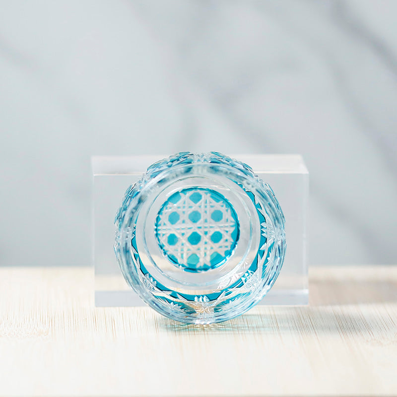 Japanese Style Crystal Sake Glass – 65ml Cut Design