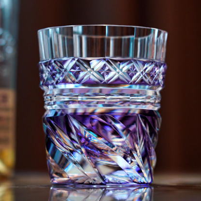Windancer Purple Handmade Whiskey Glass 8oz