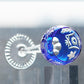 JP-099 240ml  Dark Blue Crystal Wine Glass With Hand Cutting Sunflower and Grapes Design