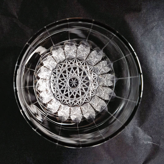 With packaging of Grey Whiskey Glass Tumbler Hand Cut Asterism - JINZHI GLASS crystal glassware
