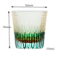JP-130-3  Handmade 32 cl Green Amber Edo Kiriko Old Fashioned Glass Green Crystal Glass Whiskey Tumbler