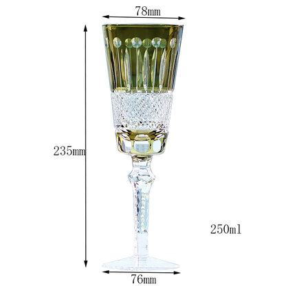 Hand Cut To Clear Multi-Color Crystal Glass Barware Timeless Collection Old Fashioned Glass Cocktail Glass Champagne Glass Water Goblet