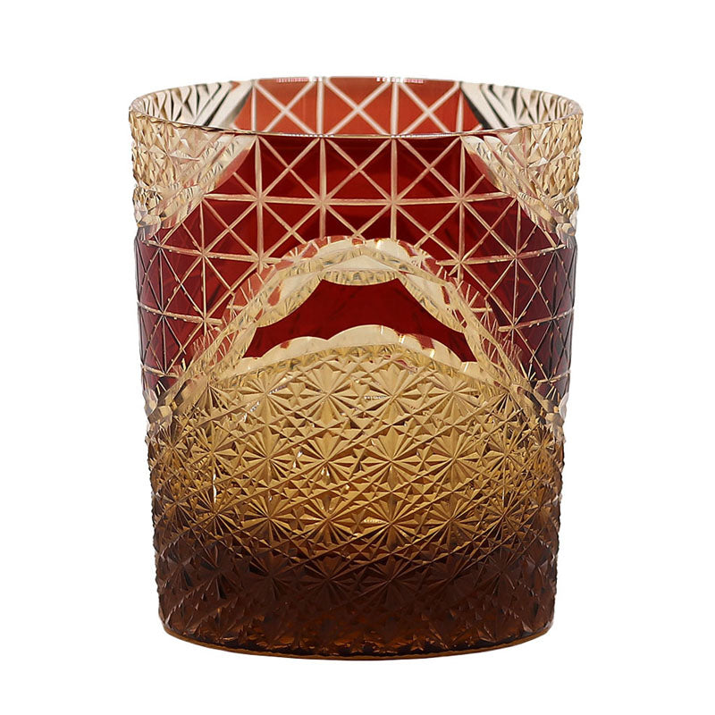 Edo Kiriko Mount Fuji Whiskey Glass 9oz